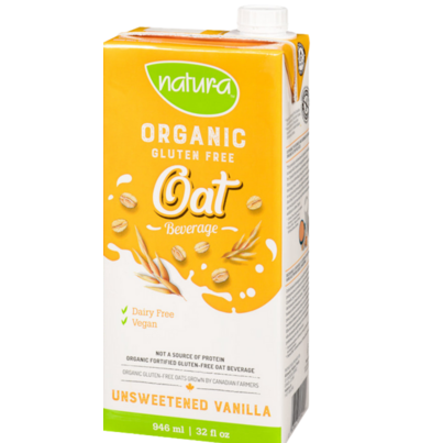 Natura Foods Oat Milk Unsweetened Vanilla