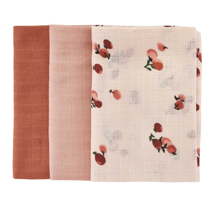 Avery Row Muslin Squares Set Peaches