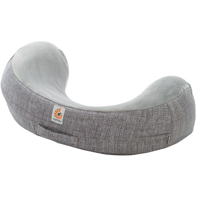 Ergobaby Natural Curve Nursing Pillow With Handle And Cover Heather Grey
