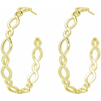 Natalie Wood Designs Bloom Hoop Earrings Gold