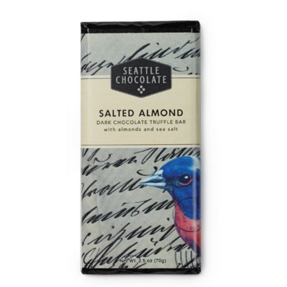 Seattle Chocolate Salted Almond Dark Chocolate Truffle Bar