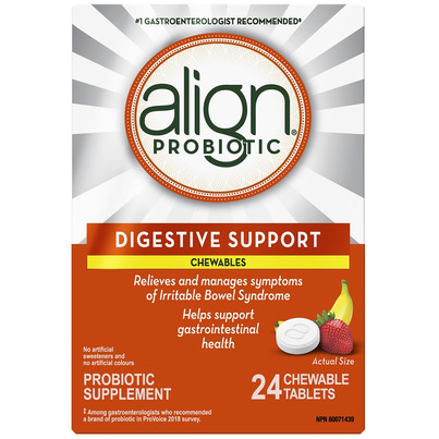Align Probiotic Supplement Chewables Banana Strawberry