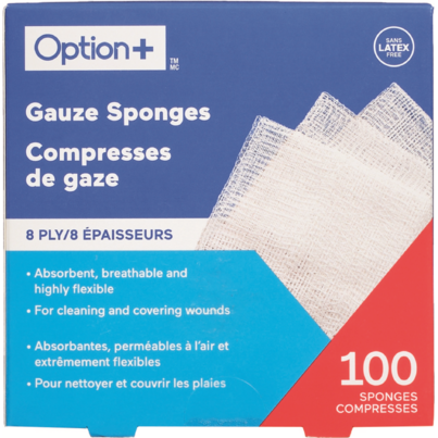 Option+ Gauze Sponges 8 Ply