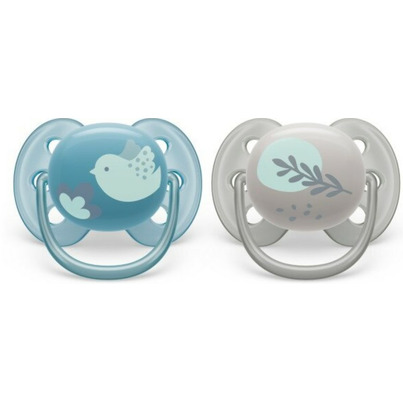 Philips AVENT Ultra Soft Pacifier Blue Dove And Silver Leaf