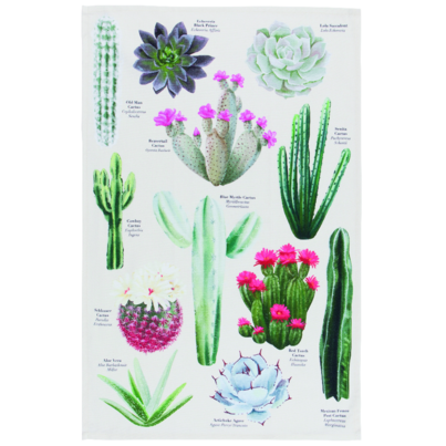 Now Designs Tea Towel Botanical Cacti