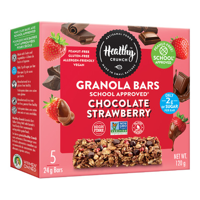 Healthy Crunch School Approved Granola Bar Chocolate Strawberry