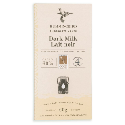 Hummingbird Chocolate 60% Dark Milk Chocolate