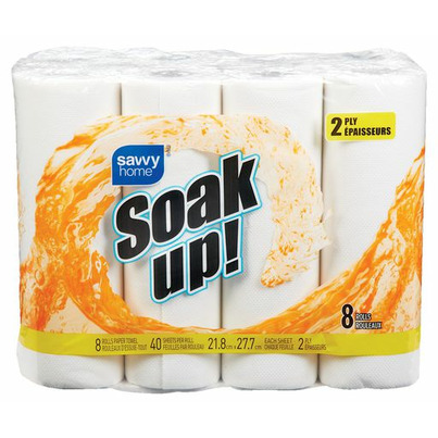 Savvy Home Soak Up Paper Towels 2ply