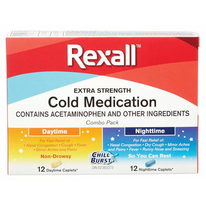 Rexall Extra Strength Cold Medication Day And Night Combo Pack