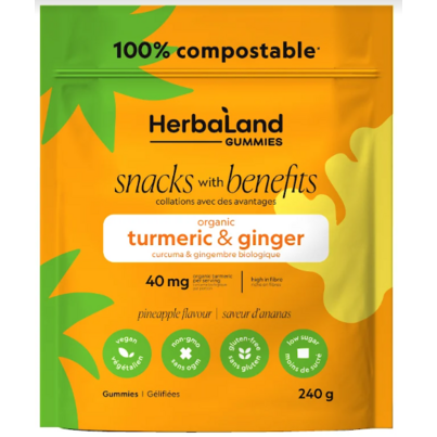 Herbaland Snacks With Benefits Turmeric Ginger
