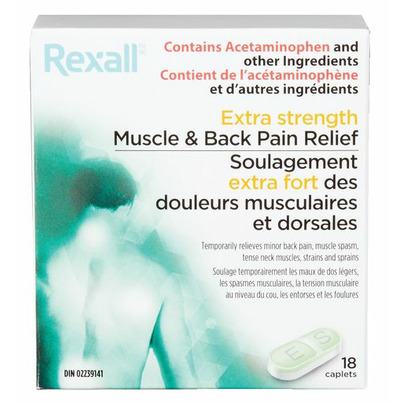 Rexall Extra Strength Muscle And Back Pain Relief