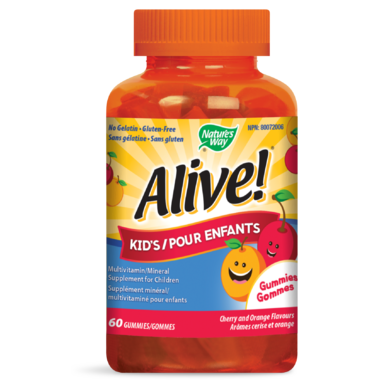 Nature\'s Way Alive! Kid\'s Gummies MultiVitamin & Mineral Supplement Nature\'s Way Alive! Kid\'s Gummies MultiVitamin & Mineral Supplement