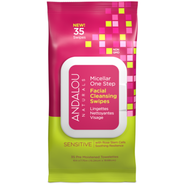 ANDALOU Naturals Sensitive Micellar One Step Facial Cleansing Swipes ANDALOU Naturals Sensitive Micellar One Step Facial Cleansing Swipes