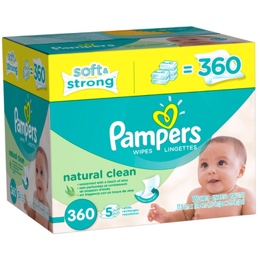 wipes pampers clean natural