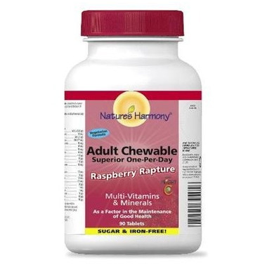Nature\'s Harmony Adult Chewable Multivitamin Raspberry Rapture Nature\'s Harmony Adult Chewable Multivitamin Raspberry Rapture