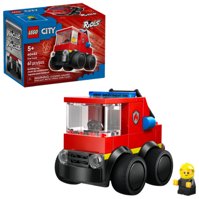 LEGO City Rides Fire Truck Toy Building Set