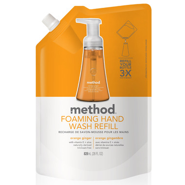 wash method hand ginger foaming refill orange