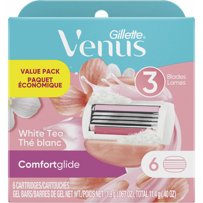 Gillette Venus ComfortGlide Women's Razor Blade Refills White Tea
