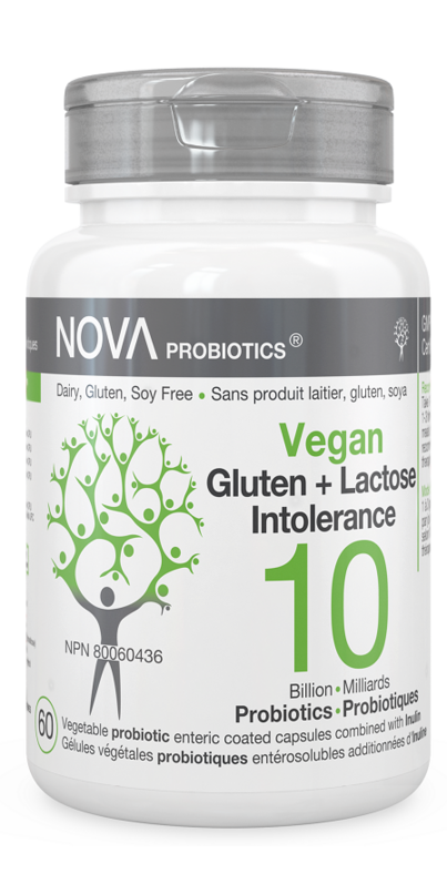 NOVA Probiotics VEGAN Gluten + Lactose Intolerance 10 Billion CFU