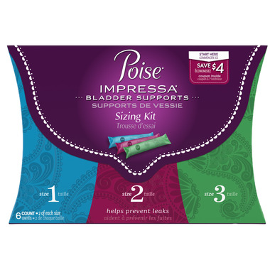 Poise Impressa Bladder Supports Sizing Kit Poise Impressa Bladder Supports Sizing Kit