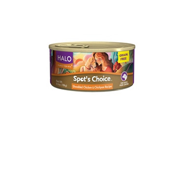 Halo Spot\'s Choice For Dogs Shredded Chicken & Chickpea Recipe Halo Spot\'s Choice For Dogs Shredded Chicken & Chickpea Recipe