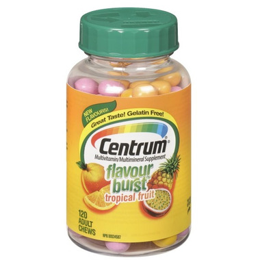 Centrum Flavour Burst Adult Multivitamin Chews in Tropical Fruit Flavour Centrum Flavour Burst Adult Multivitamin Chews in Tropical Fruit Flavour