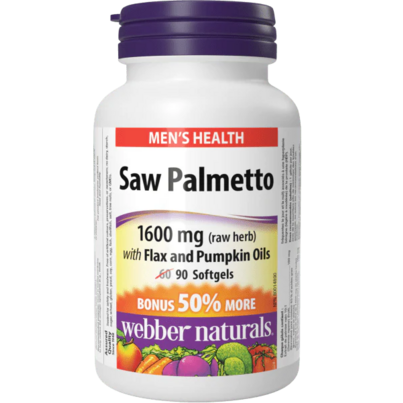 Webber Naturals Saw Palmetto with Flax and Pumpkin Oils