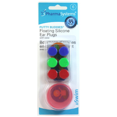 PharmaSystems Putty Buddies Floating Silicone Ear Plugs & Case PharmaSystems Putty Buddies Floating Silicone Ear Plugs & Case