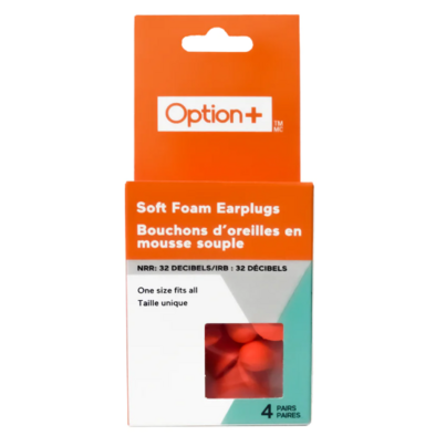 Option+ Soft Foam Ear Plugs