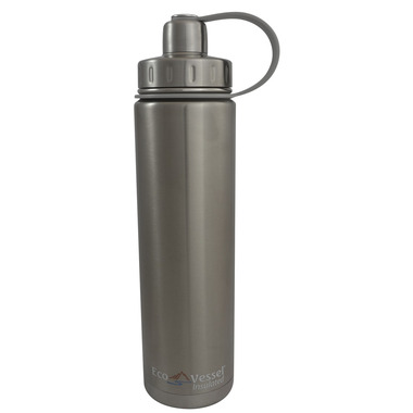 Eco Vessel Boulder Insulated Water Bottle in Silver Eco Vessel Boulder Insulated Water Bottle in Silver