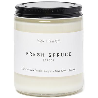 Wax + Fire Soy Candle Fresh Spruce