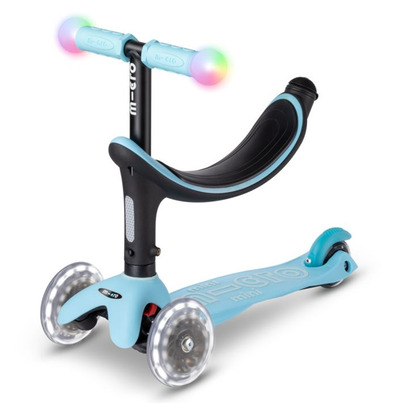 Micro Scooter Mini2Grow Deluxe Magic LED Scooter Light Blue