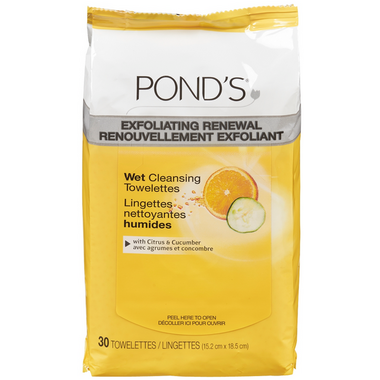 Pond\'s Citrus & Cucumber Scent Cleansing & Exfoliating Towelettes 30 Count Pond\'s Citrus & Cucumber Scent Cleansing & Exfoliating Towelettes 30 Count