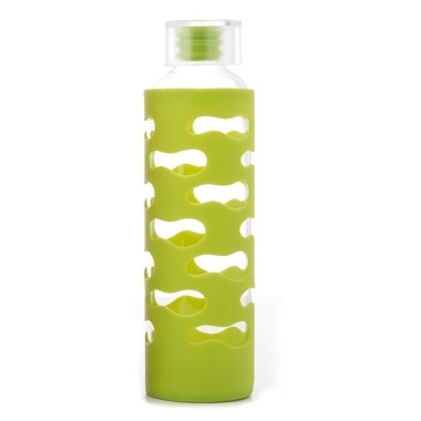U-Konserve Glass Bottle with Silicone Sleeve in Lime