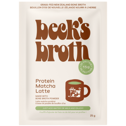 Beck's Protein Broth Bone Broth Matcha Powder