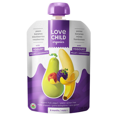 Love Child Organics Baby Food Pouch With Fruit, Yogurt & Grains Love Child Organics Baby Food Pouch With Fruit, Yogurt & Grains