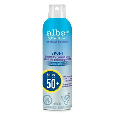 Alba Botanica Very Emollient Sport Continuous Spray Sunscreen SPF50+ Alba Botanica Very Emollient Sport Continuous Spray Sunscreen SPF50+