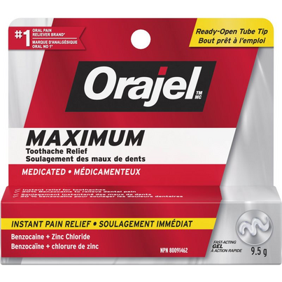 Orajel Maximum Strength Toothache Pain Relief Gel