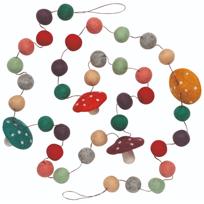Jubilee By Danica Felt Garland Mushroom Gems