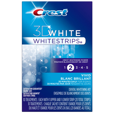 Crest 3D White Whitestrips Vivid Dental Whitening Kit Crest 3D White Whitestrips Vivid Dental Whitening Kit