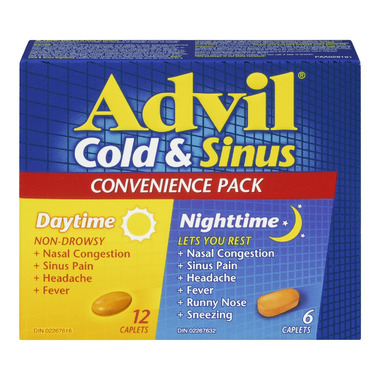 Advil Cold & Sinus Daytime & Nighttime Convenience Pack Advil Cold & Sinus Daytime & Nighttime Convenience Pack