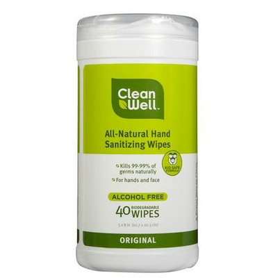 Buy CleanWell All-Natural Ha   nd Sanitizer Wipes from Canada