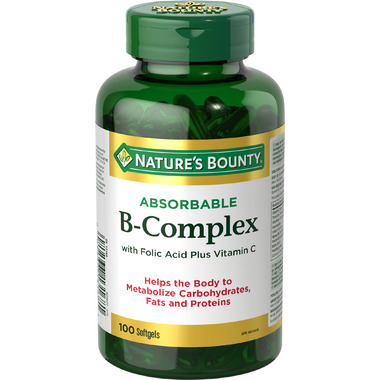 Nature\'s Bounty Super B-Complex with Folic Acid plus Vitamin C and Biotin Nature\'s Bounty Super B-Complex with Folic Acid plus Vitamin C and Biotin