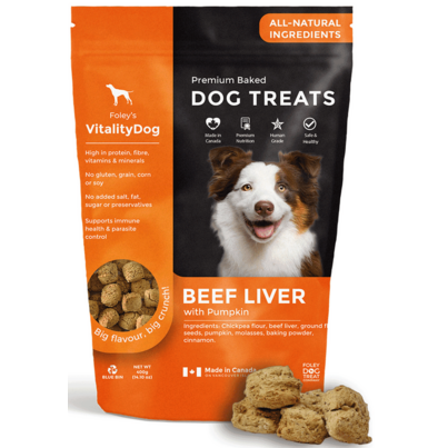 Vitality Dog Treats Grain Free Liver & Harvest Pumpkin