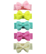 Baby Wisp Small Snap Grosgrain Tuxedo Bow Clips 