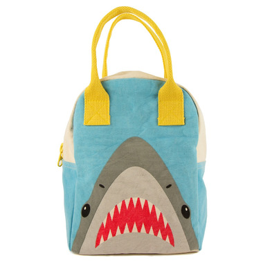 Fluf Shark Zipper Organic Lunch Bag