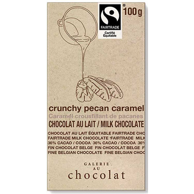 Galerie au Chocolat Pecan Caramel Crunch Milk Chocolate Bar Galerie au Chocolat Pecan Caramel Crunch Milk Chocolate Bar