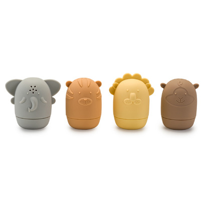 Nouka Silicone Animals Bath Toys Safari Land
