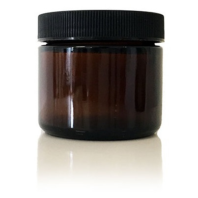 Cocoon Apothecary Glass Amber Jar with Ribbed Cap