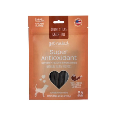 Natural Polymer Int. Get Naked Super Antioxidant Small Chew Sticks for Dogs Natural Polymer Int. Get Naked Super Antioxidant Small Chew Sticks for Dogs